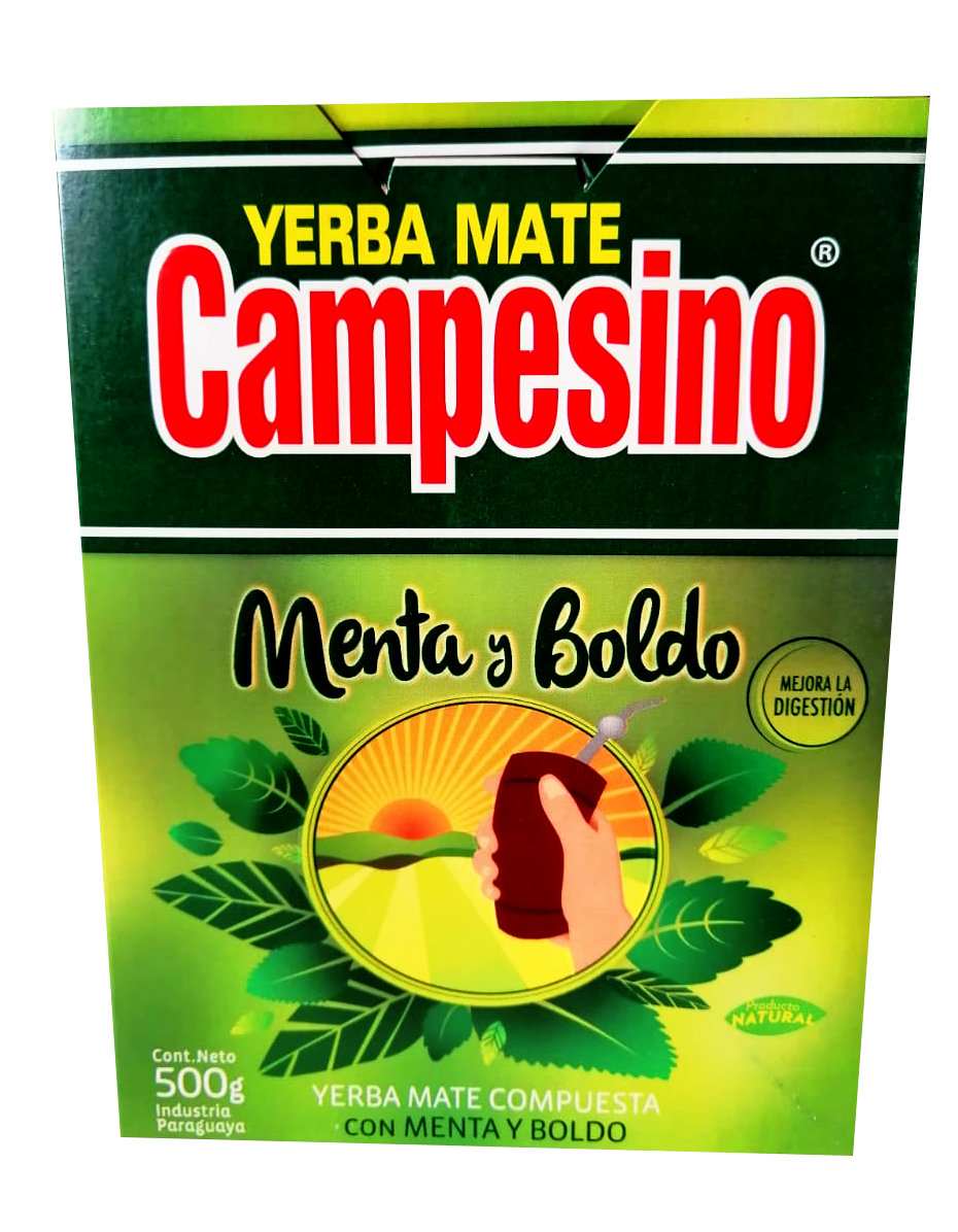 Yerba Mate Campesino Menta Boldo.
