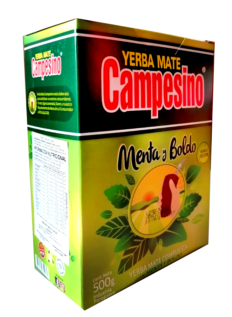 Yerba Mate Campesino Menta Boldo.