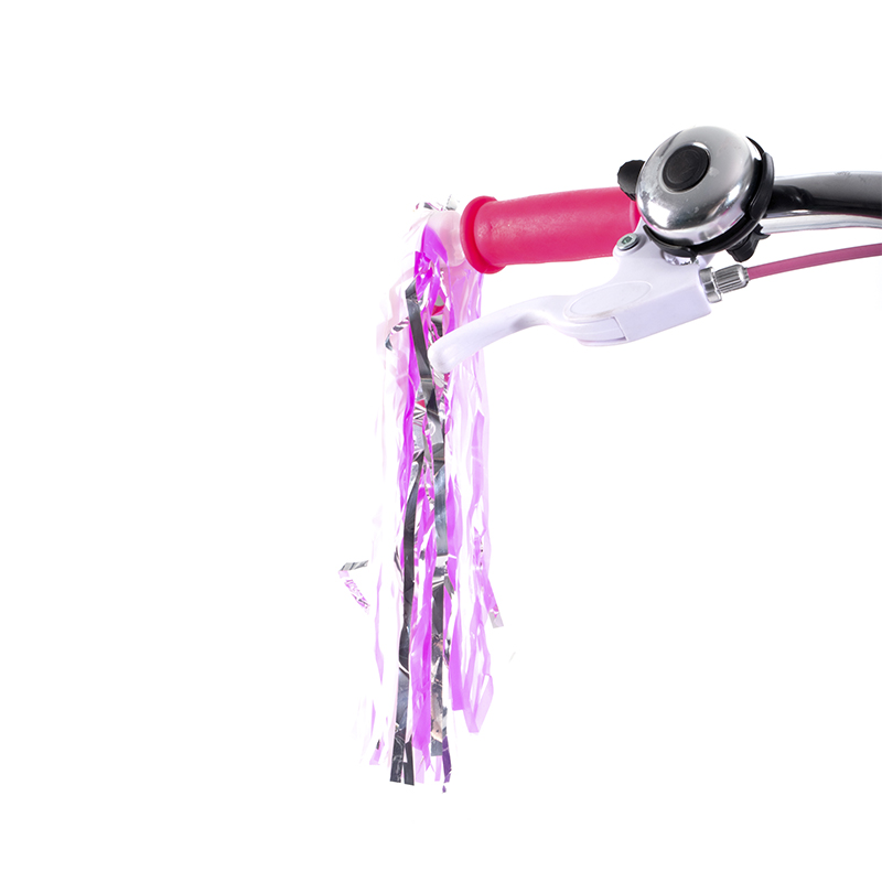 Adornos Para Manubrio De Bicicleta De Niños Rosa/BlancoPlata