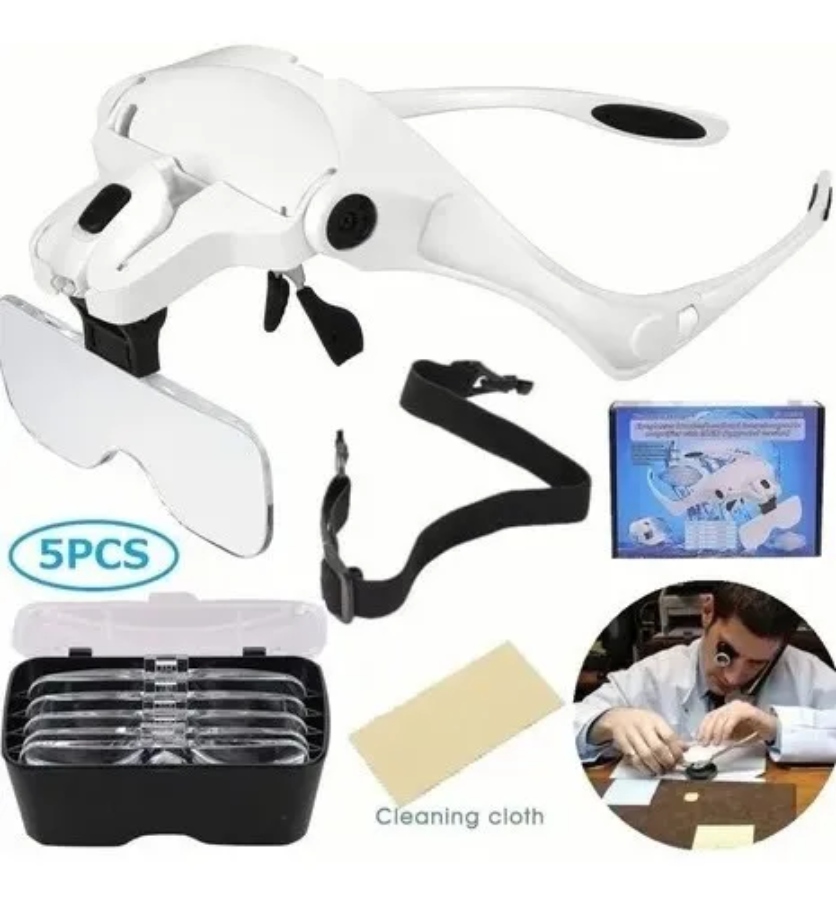 Lentes Lupa Luz Led Para Extensión De Pestañas