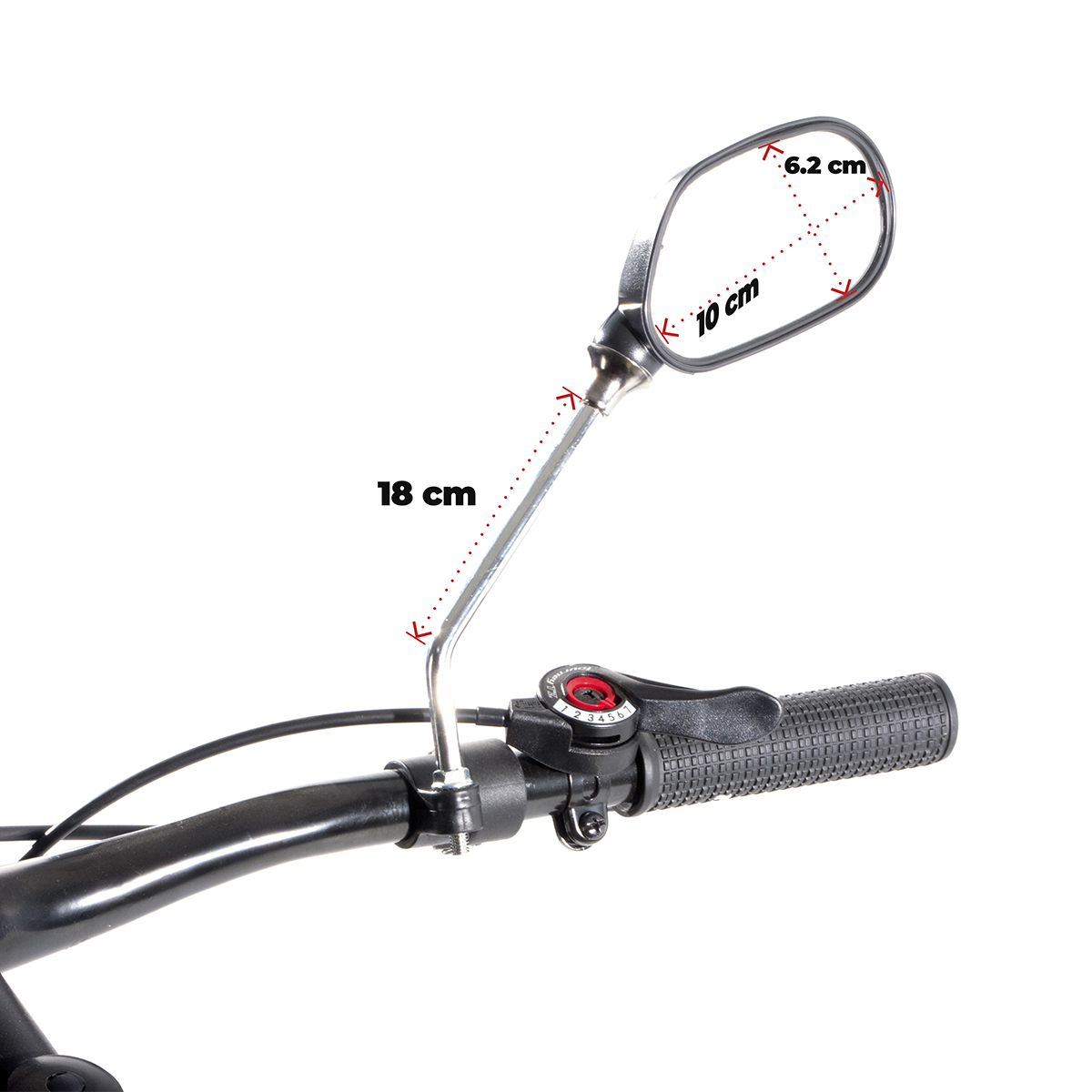 Espejo Retrovisor Para Bicicleta Con Reflejante