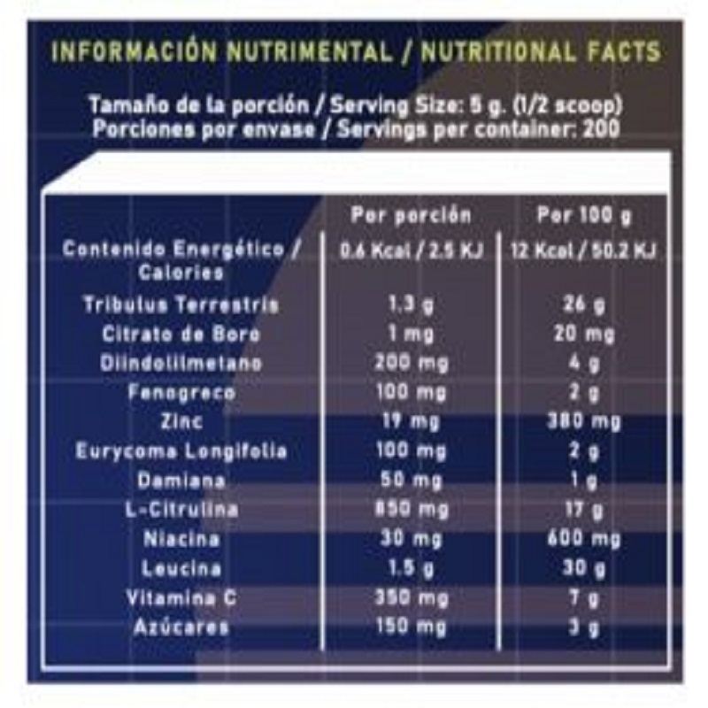 Precursor De Testosterona Euphoric Testo Booster Sabor  Ponche De Frutas 200 Serv