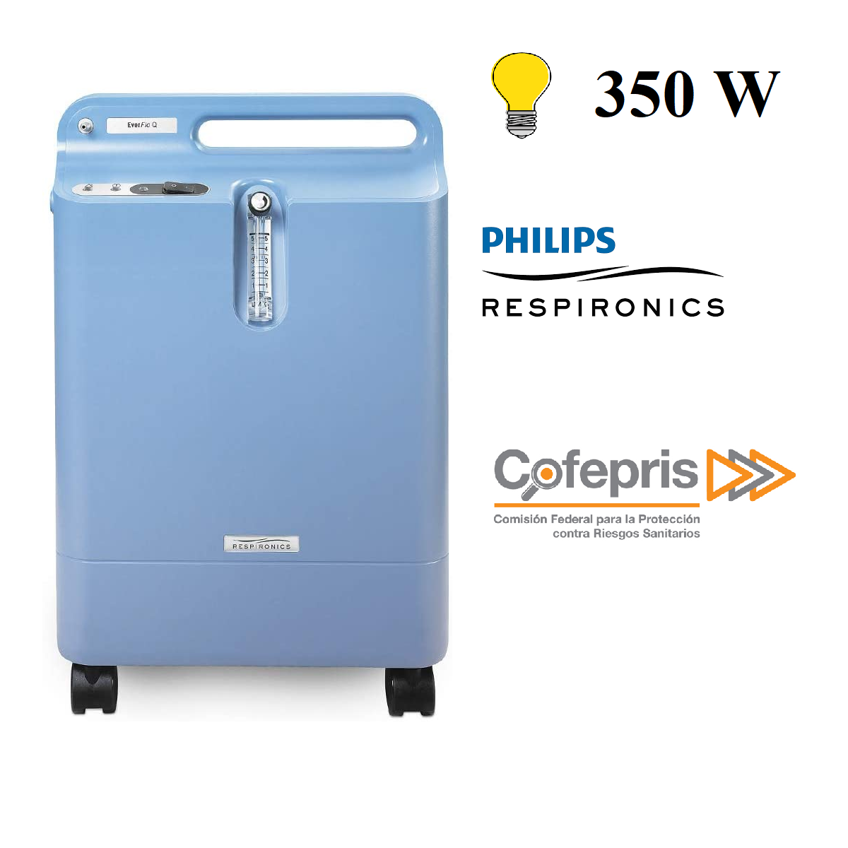 Concentrador Oxígeno 5l Everflo Philips Respironic OPI