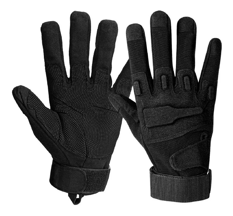 Guantes Tacticos  Para Moto y Deportes Negro Talla XL