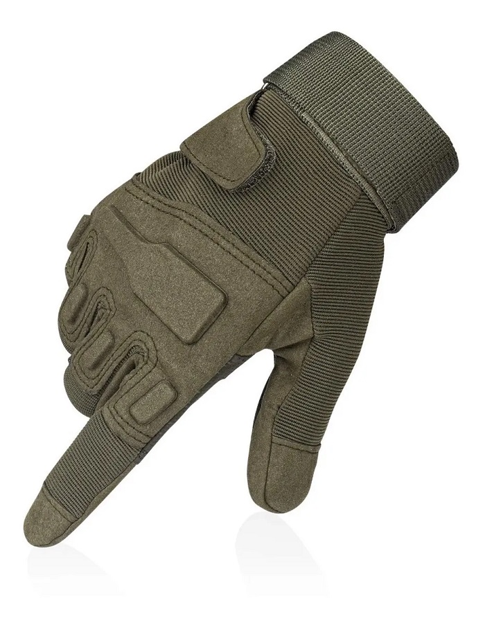 Guantes Tacticos  Para Moto y Deportes Verde Talla M