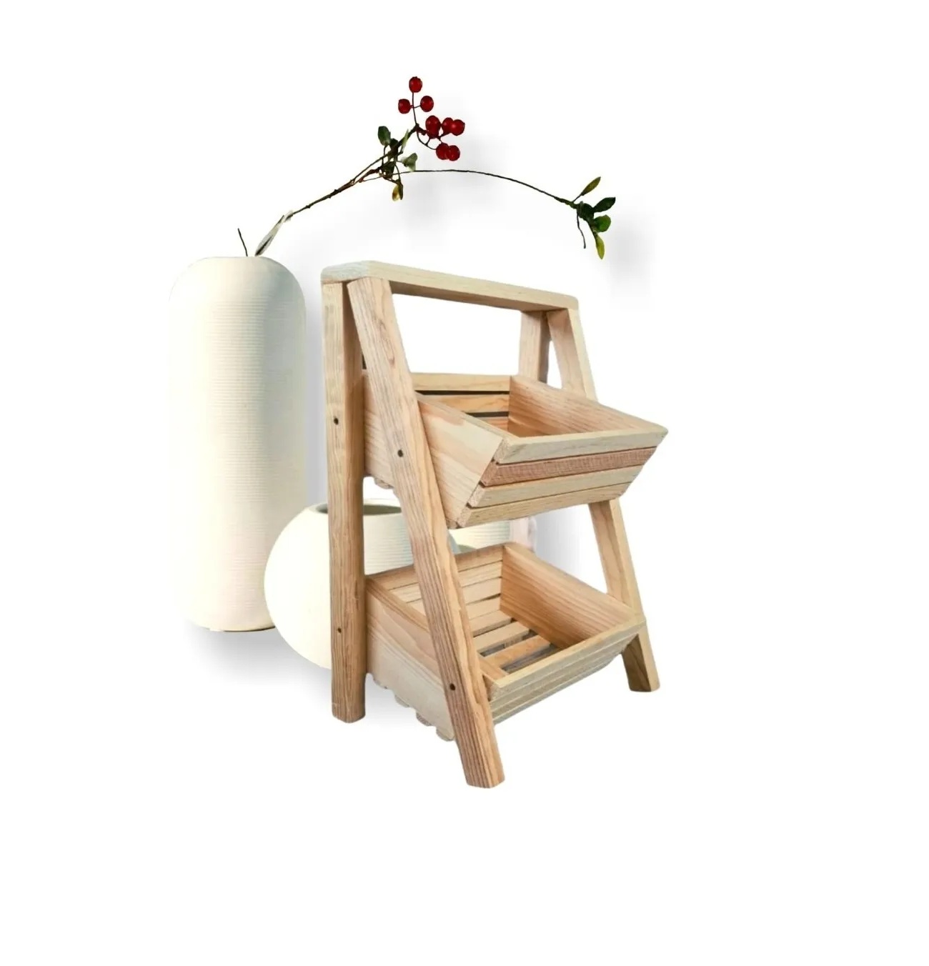 Frutero, Madera, Cocina, Canastas , Organizador, 2 Niveles.