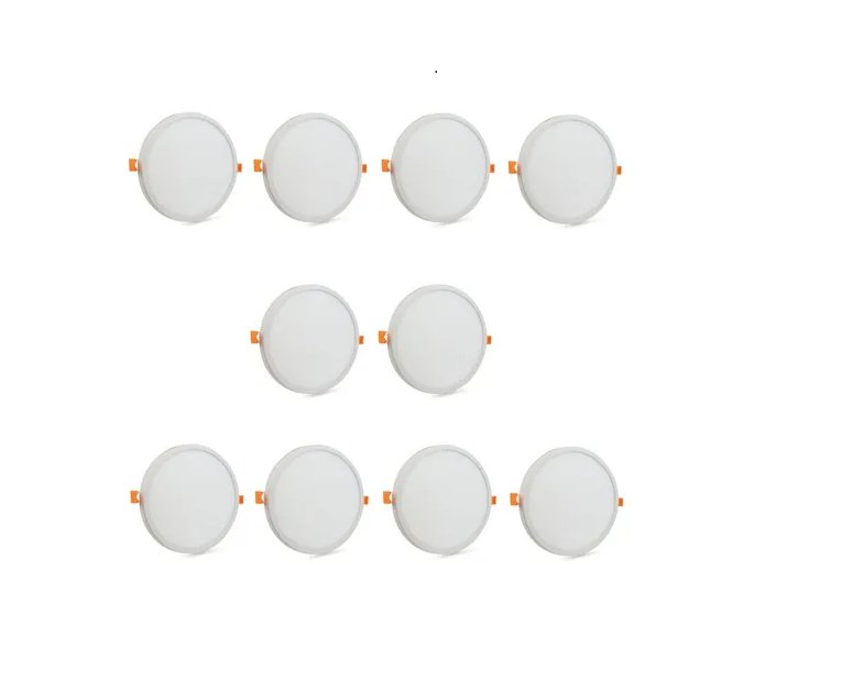 Spot Led 24w Plafon Ajustable Caja Bote Luz Blanca 10 Piezas