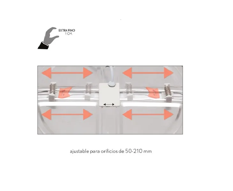 Spot Led 24w Plafon Ajustable Caja Bote Luz Blanca 10 Piezas