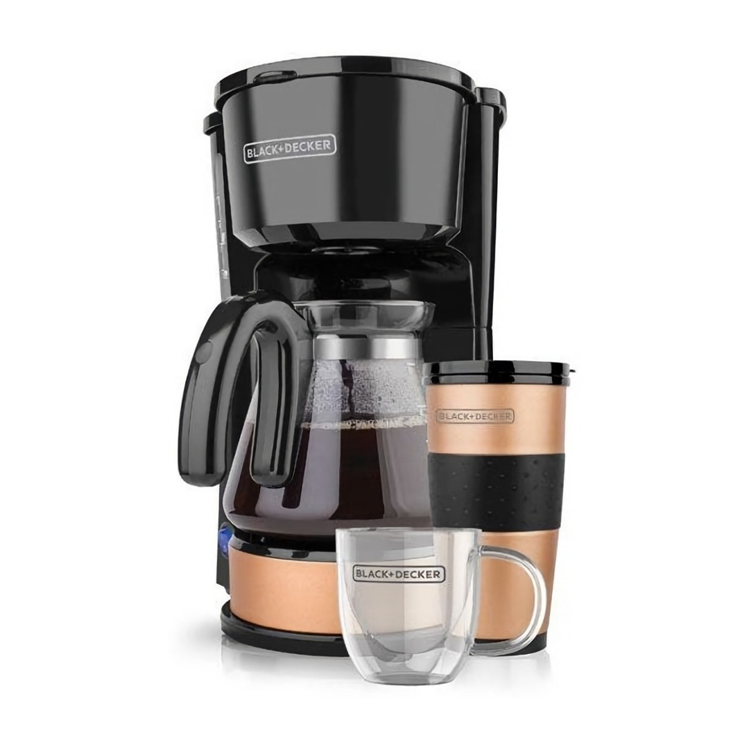 Cafetera Black and Decker 4 en 1 Filtro Permanente con Jarra de Vidrio 
