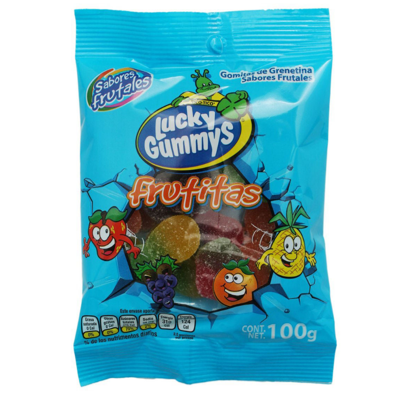 LUCKY GUMMYS FRUTITAS 100 GRAMOS 