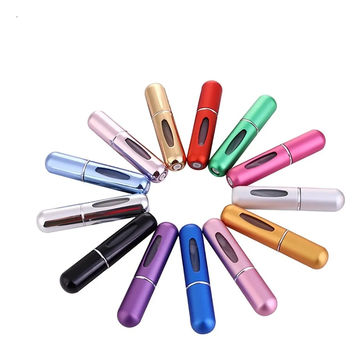 4 Mini Atomizador Aluminio Para Perfume Ideal Para Viaje 5ml