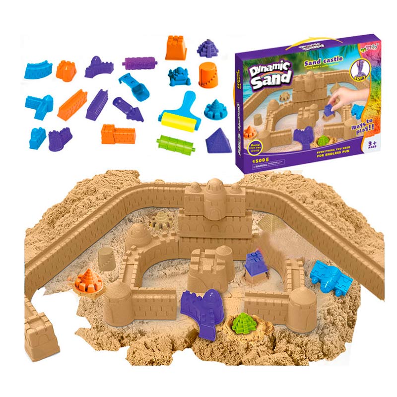 Arena Mágica Moldea Kinetica Sand Niños Castillo Zoo Didactico 1500g.