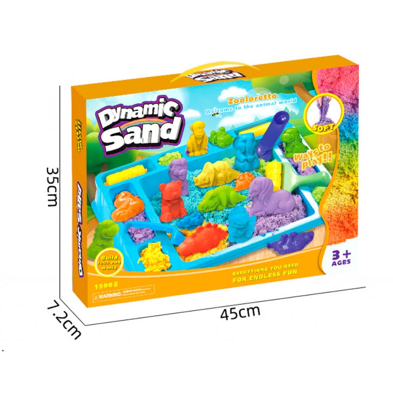 Arena Mágica Moldea Kinetica Sand Niños Castillo Zoo Didactico 1500g.