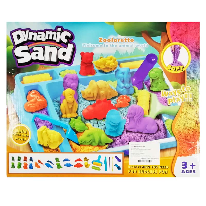 Arena Mágica Moldea Kinetica Sand Niños Castillo Zoo Didactico 1500g.