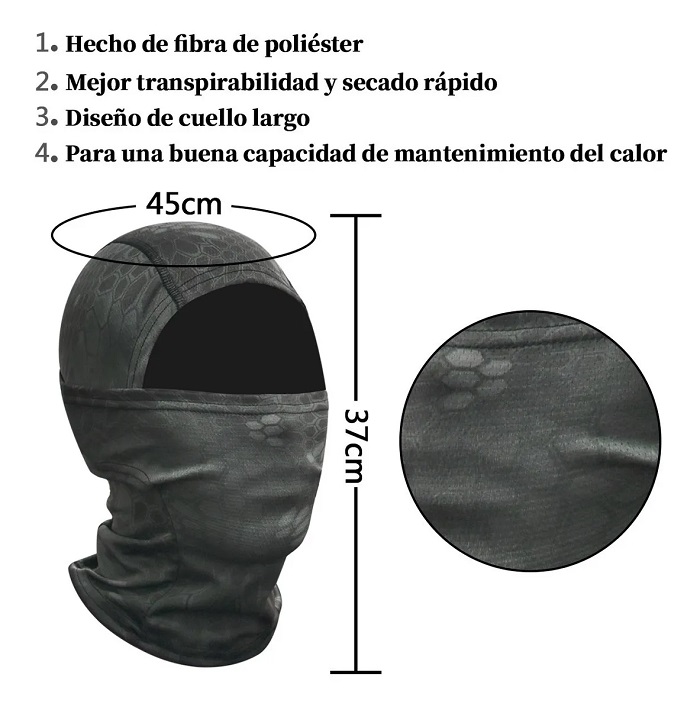 Mascara Para Deportes Camuflaje Verde