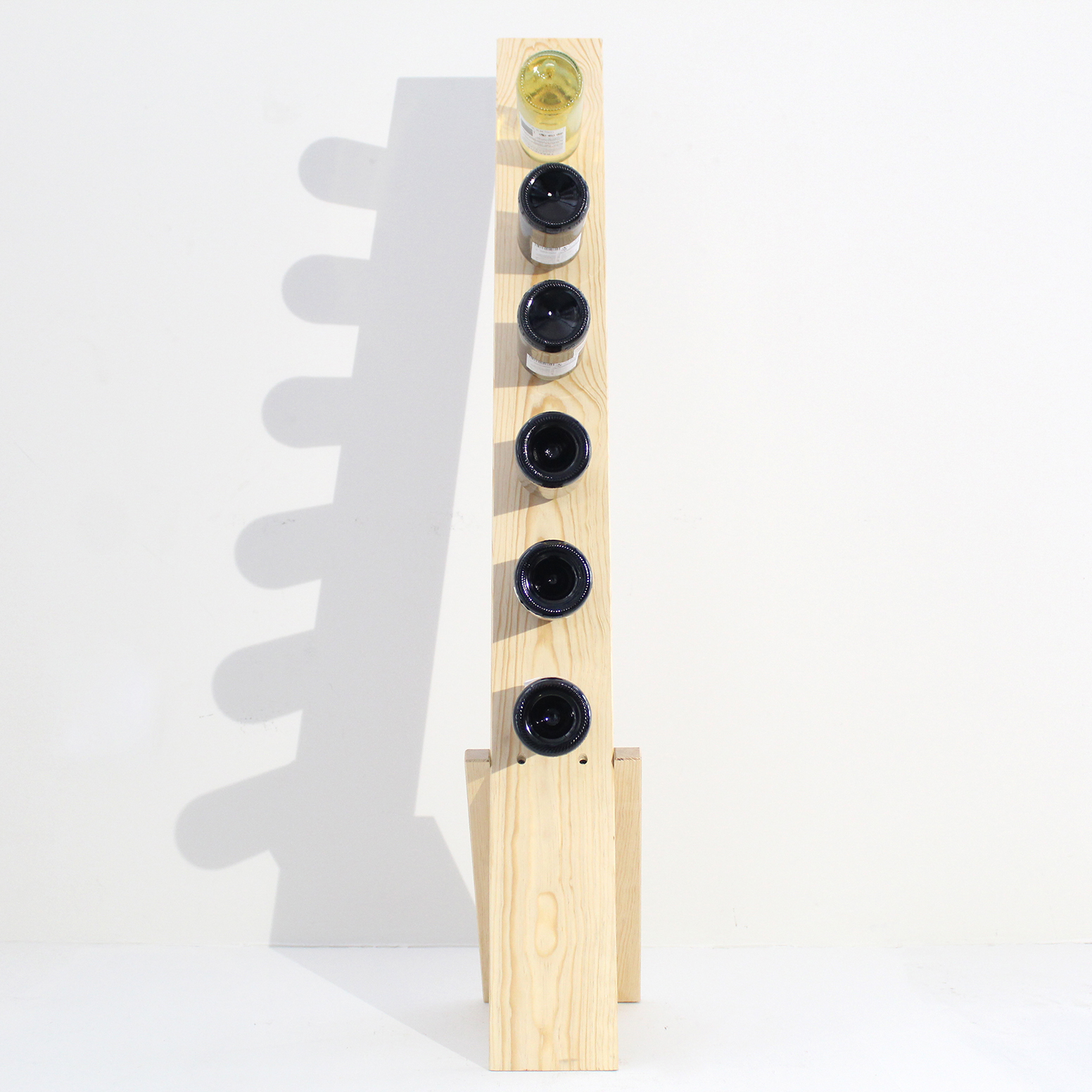 Rack (cava) para 6 botellas de vino, hecha a mano 100% con madera de pino