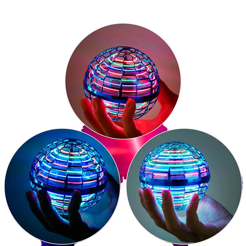 Dron Juguete Ufo Pelota Led Flying Spinner Voladora Niños