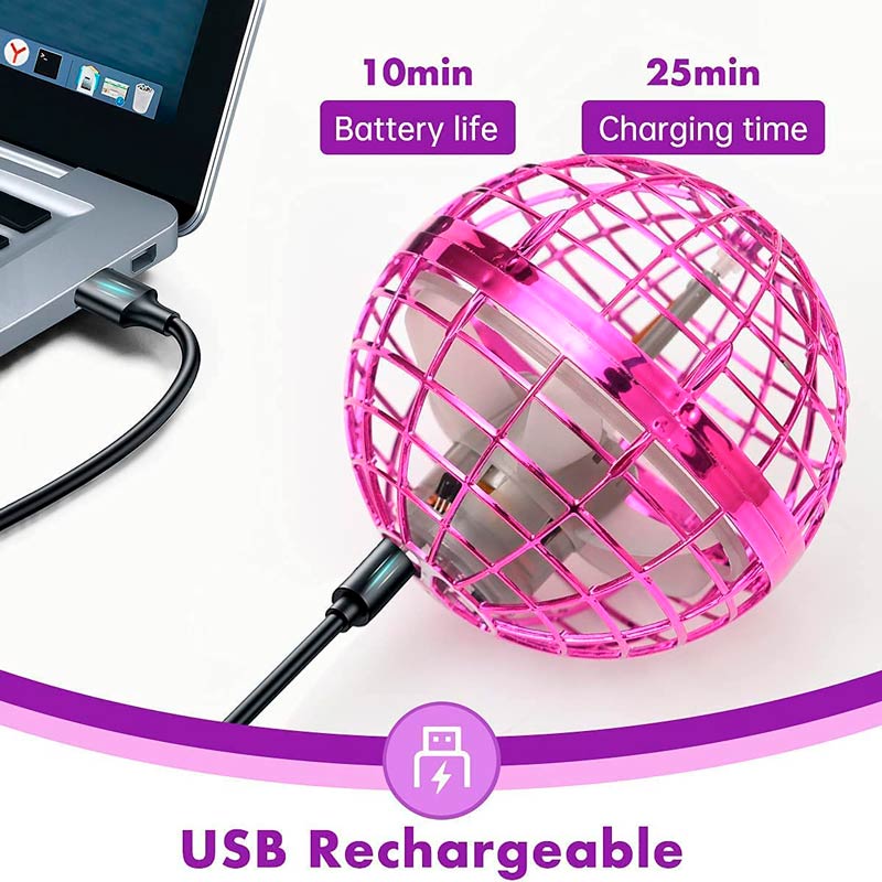 Dron Juguete Ufo Pelota Led Flying Spinner Voladora Niños