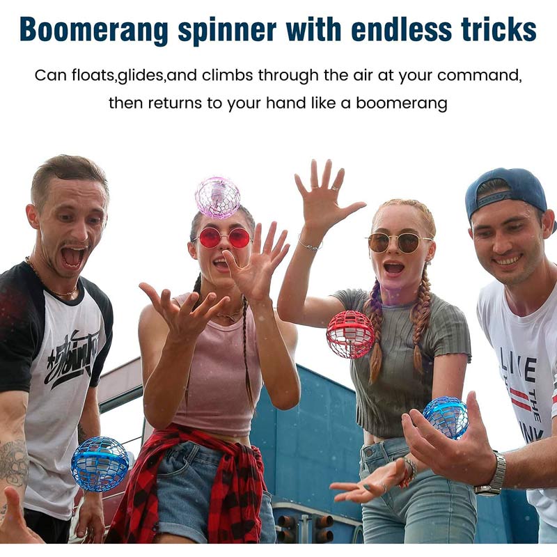 Dron Juguete Ufo Pelota Led Flying Spinner Voladora Niños