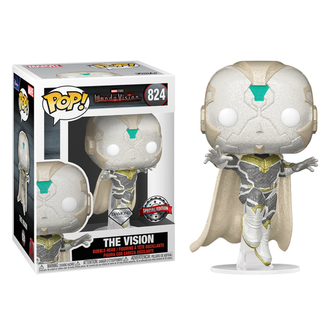 Funko Pop Vision #824 Diamond Disney Marvel Original