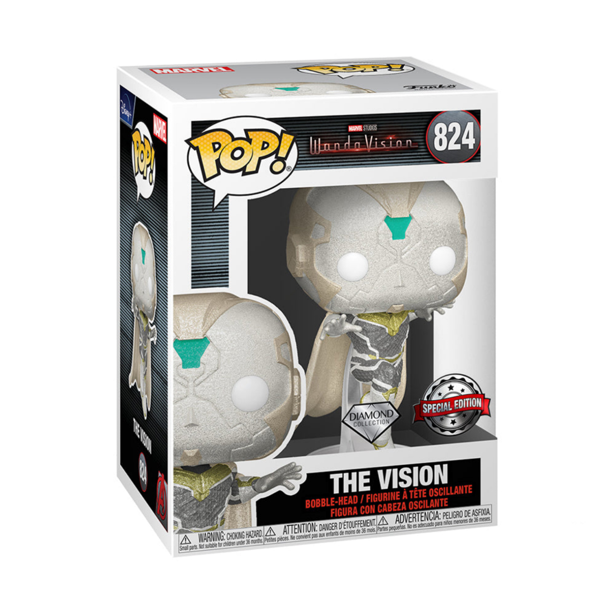 Funko Pop Vision #824 Diamond Disney Marvel Original