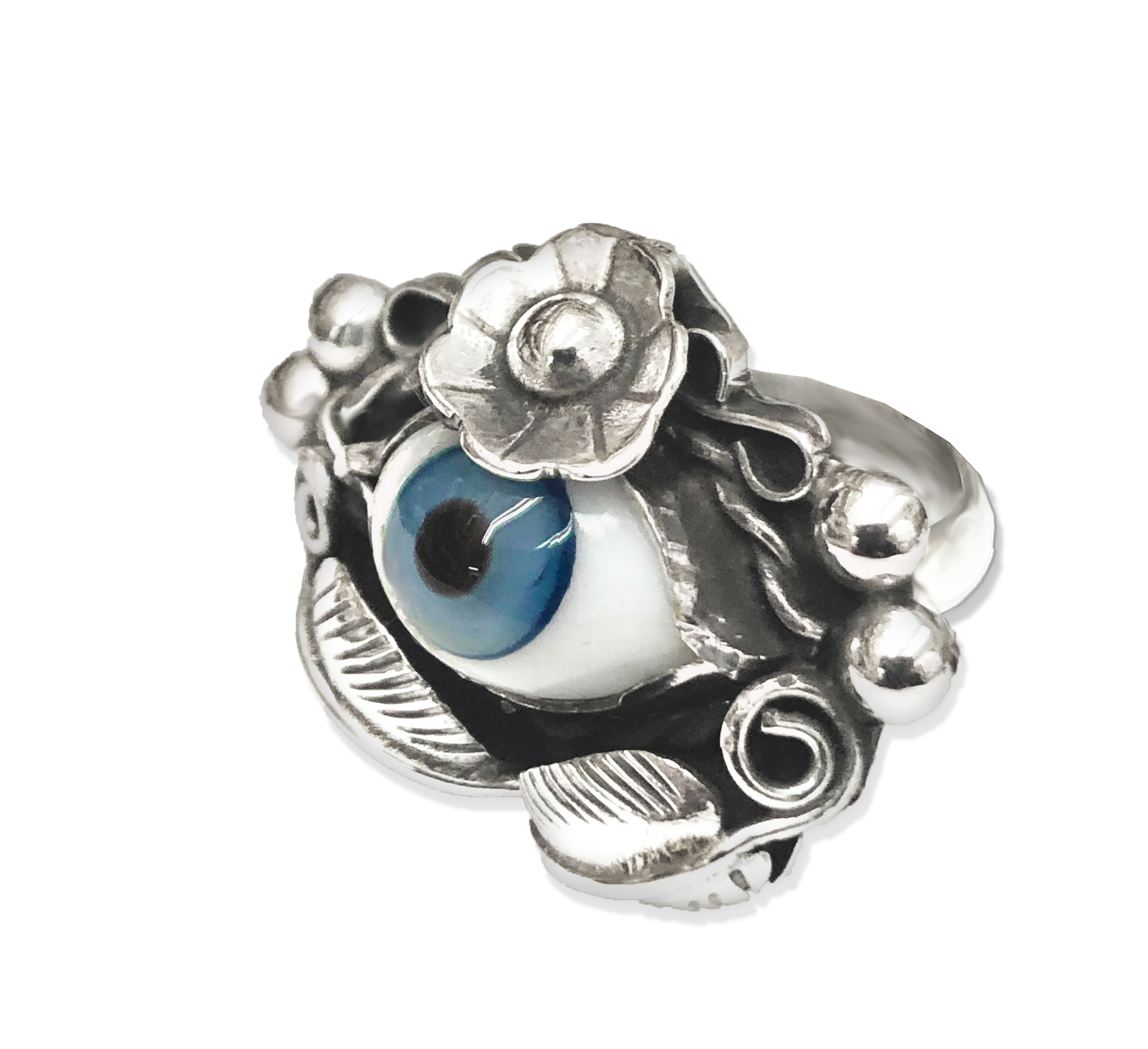 Anillo Ojo Turco Naturaleza e Infinitos en Plata .925