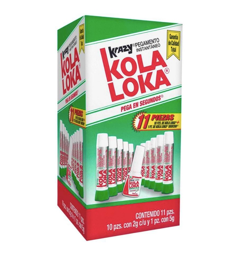 Pegamento instantáneo Kola Loka pack con 11 pzs.