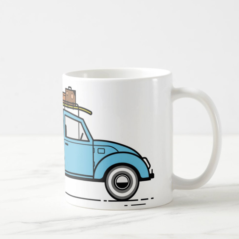 Taza VW retro, Volkswagen Beetle, Escarabajo vocho