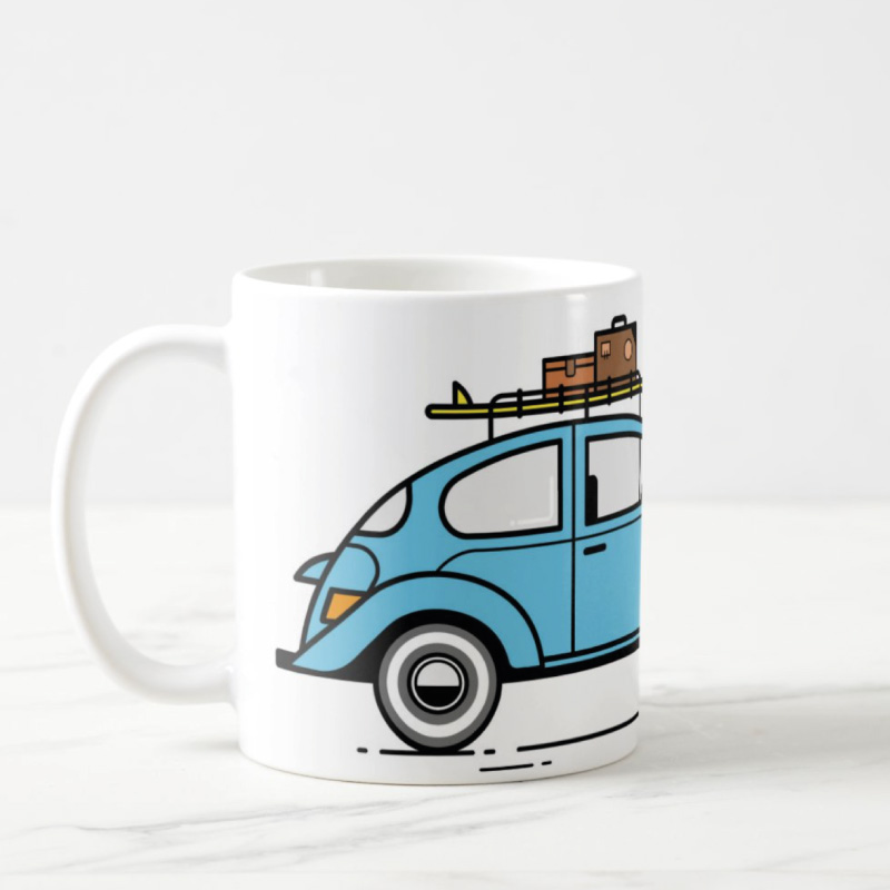 Taza VW retro, Volkswagen Beetle, Escarabajo vocho