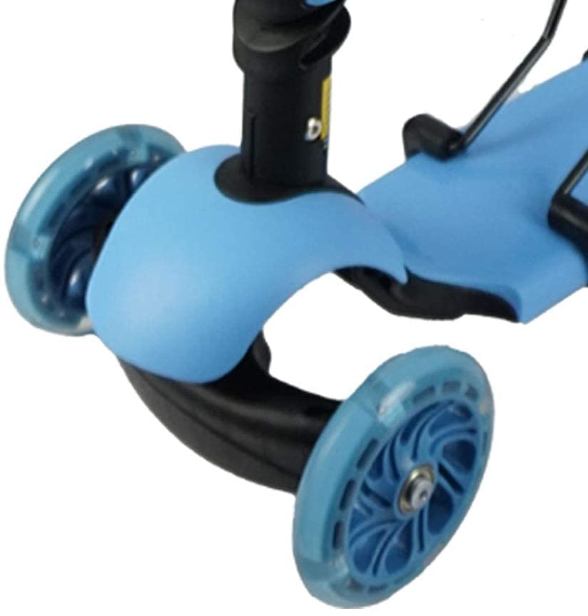 Scooter Catarina Azul Asiento, Bastón Desmontable Luz Led 1-8años