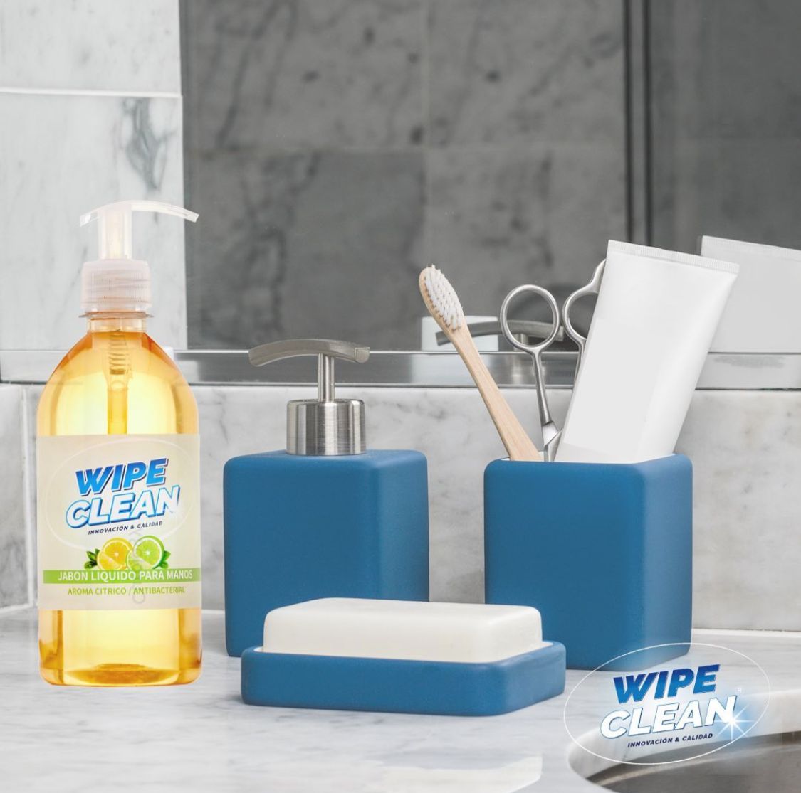 JABÓN MANOS HUMECTANTE WIPE CLEAN AROMA CÍTRICO 500 ml.