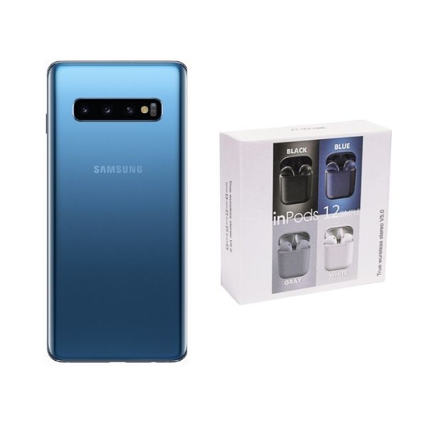 Samsung S10 Plus Azul Reacondicionado Grado A 128gb + Audifonos Genéricos