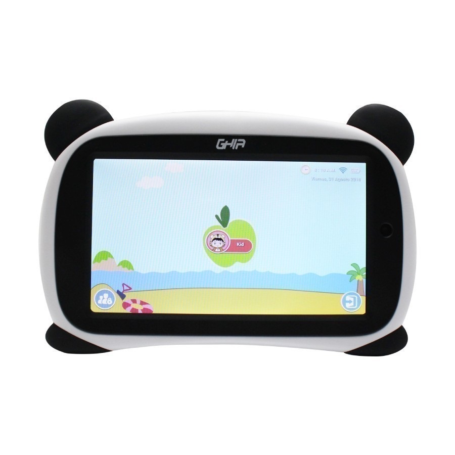 Tablet GHIA Kids Panda 7 Pulgadas A50 Quadcore, 1GB RAM 16GB Almacenamiento Android 9 GPND133A