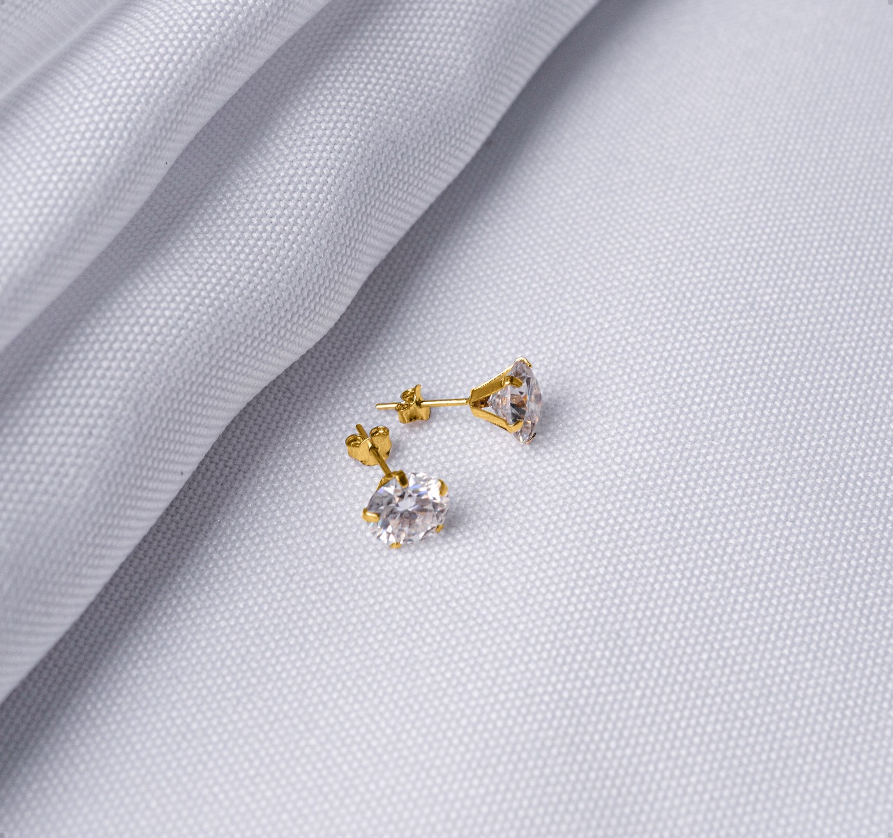 ARETES | BROQUELES ORO SÓLIDO 14K DIAMANTE MOISSANITA 2.0CT