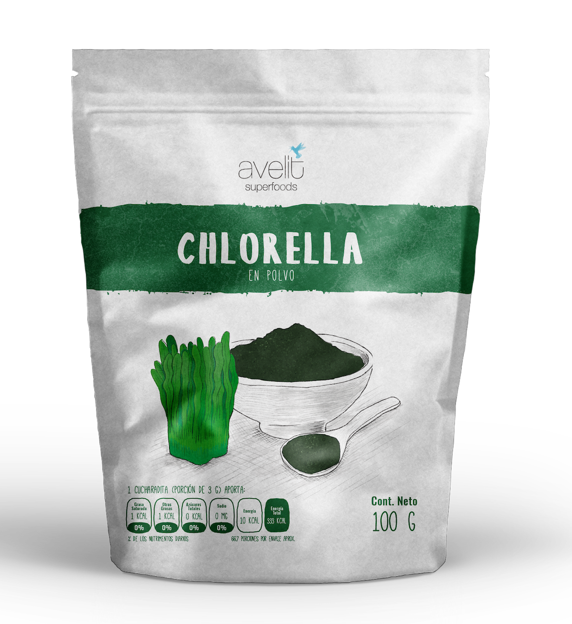 Chlorella en polvo 100g