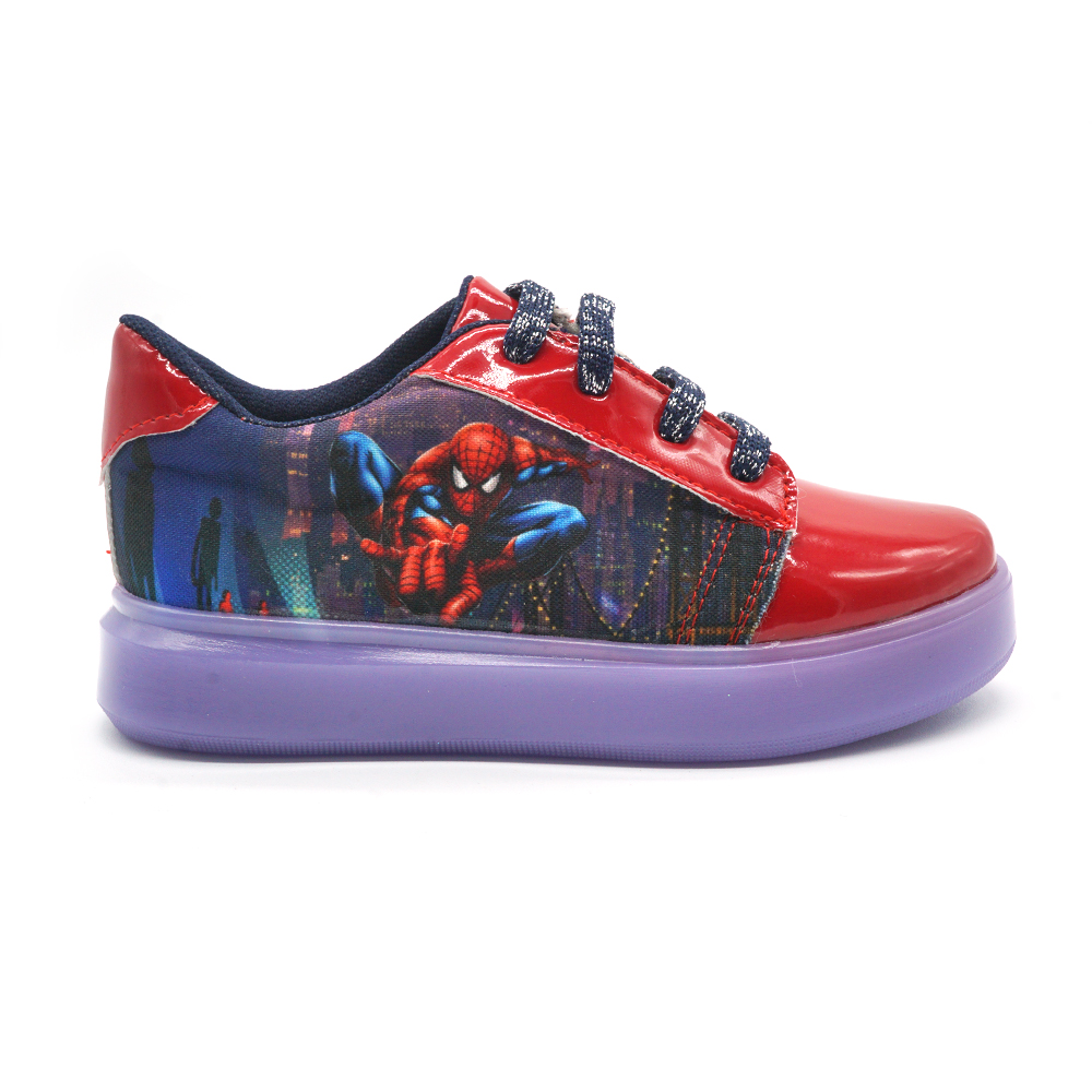 Tenis Casual Niño Spiderman Luces Led Lovely Shoes