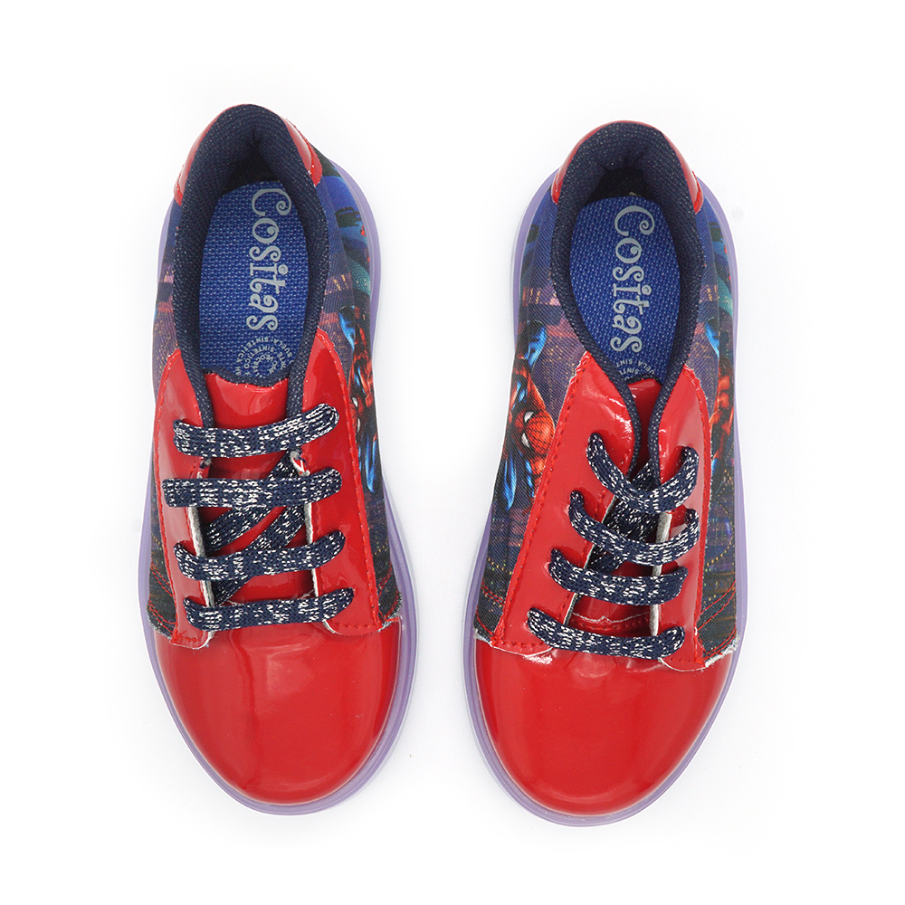 Tenis Casual Niño Spiderman Luces Led Lovely Shoes