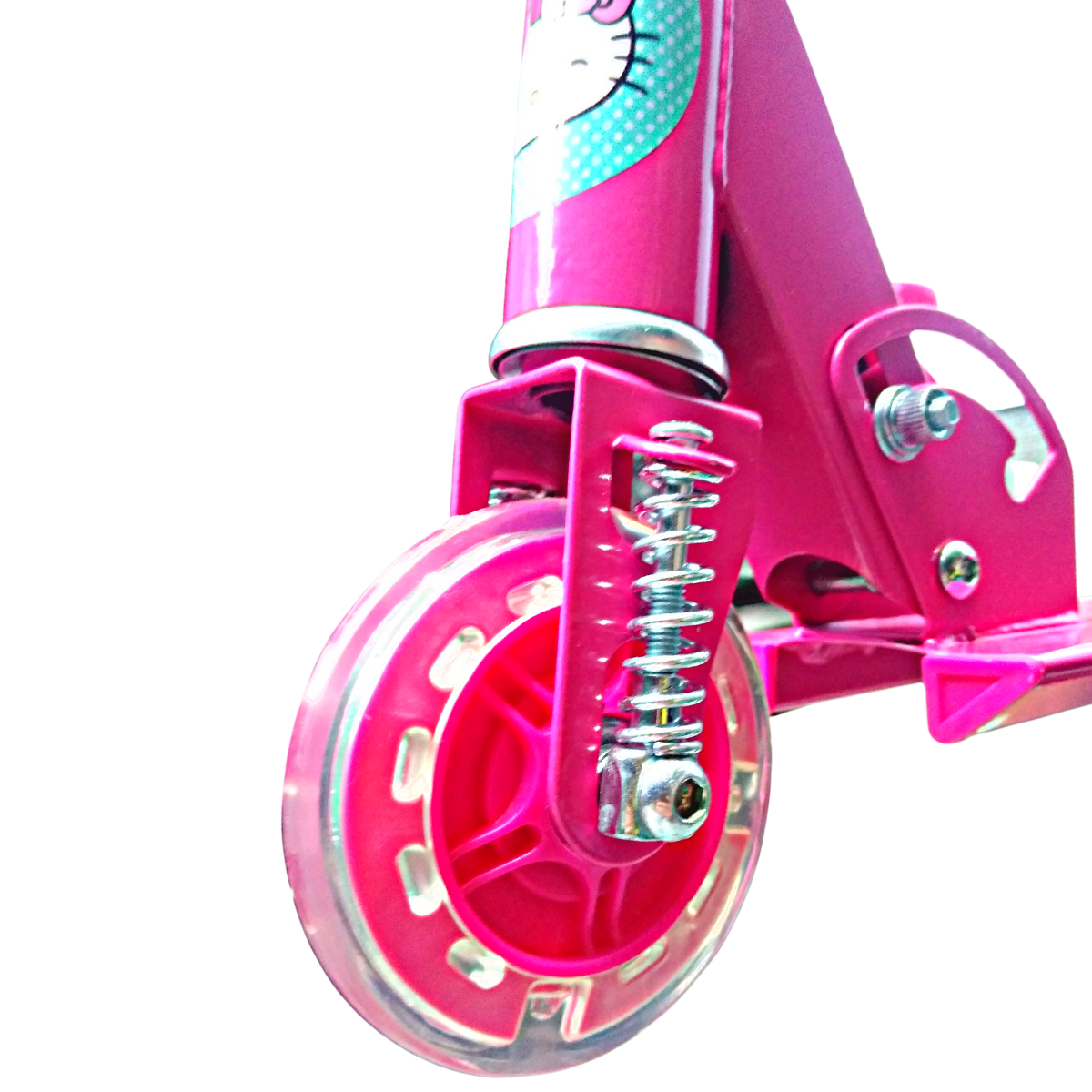 Scooter Plegable Hello Kitty Ajustable De 3 Ruedas Con Luz