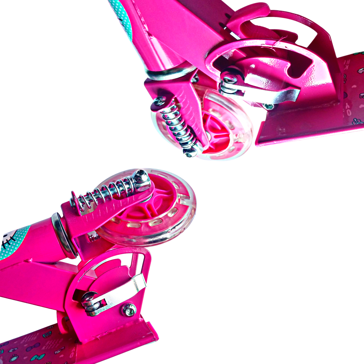 Scooter Plegable Hello Kitty Ajustable De 3 Ruedas Con Luz