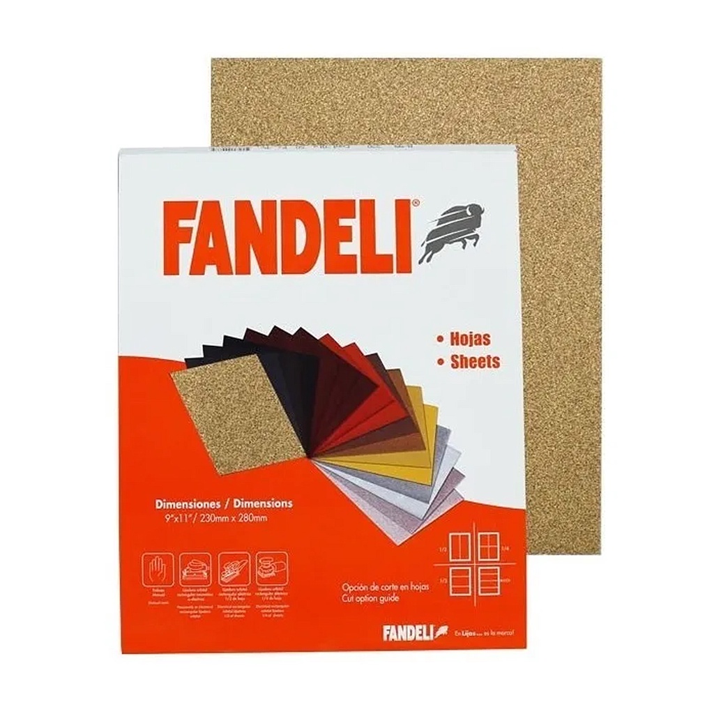 Lija Madera D081 080 Marca Fandeli Paq: 50pz 00060