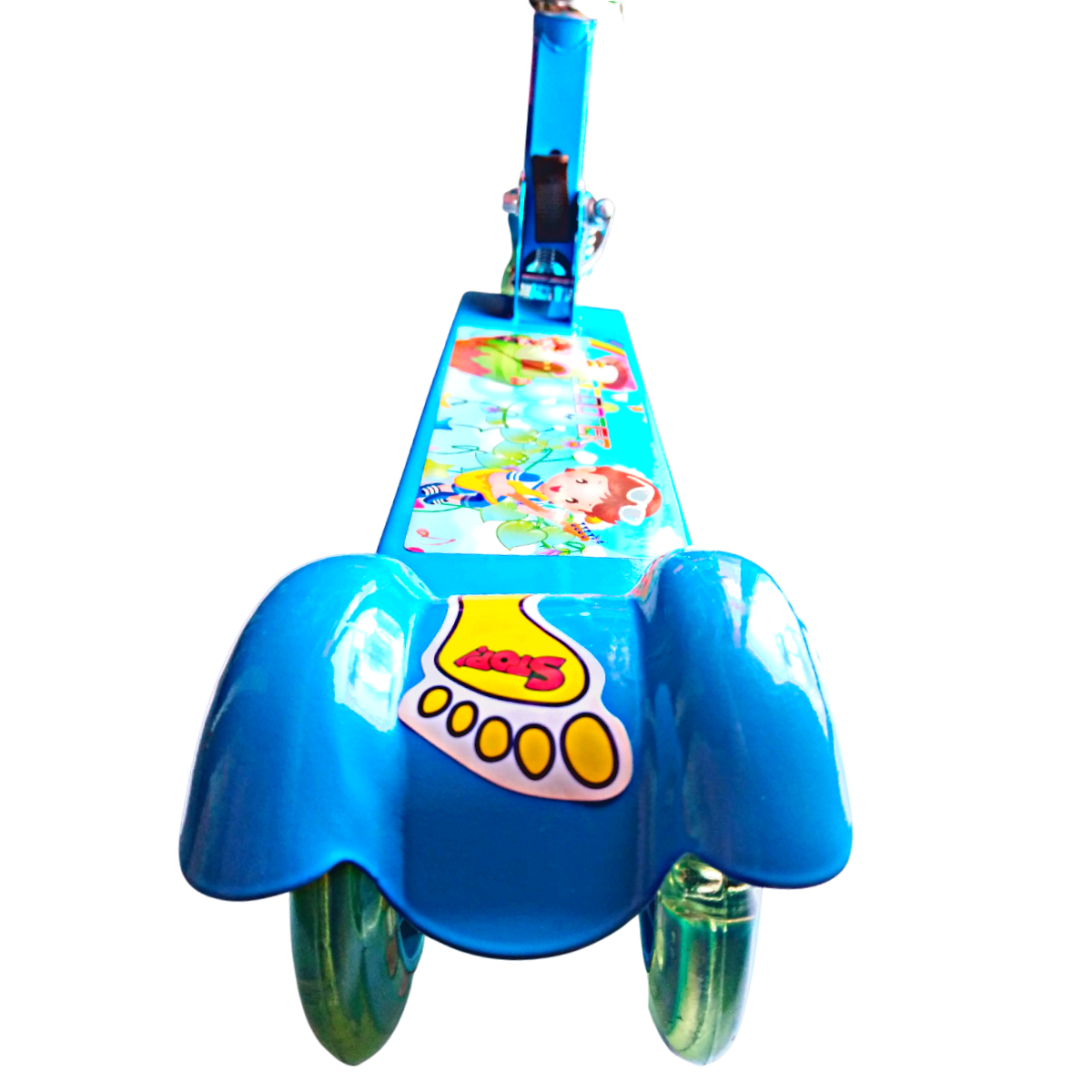 Scooter Patín Del Diablo Plegable Azul De 3 Ruedas