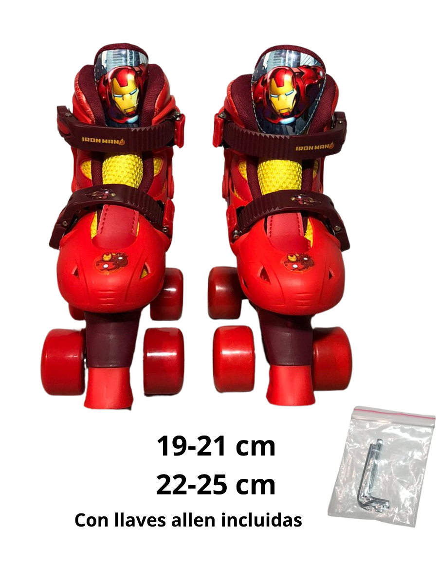 Patines 4 Ruedas Ajustables Avengers Talla 19-21