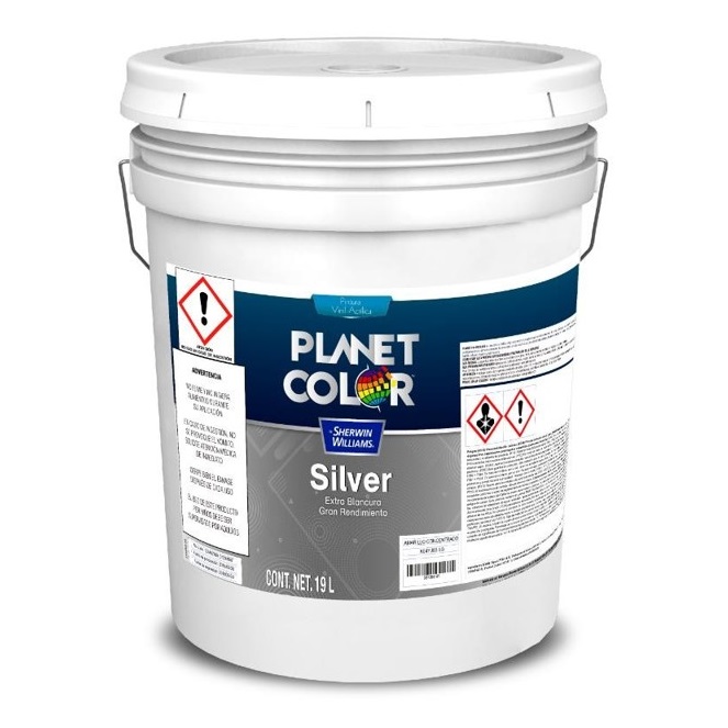 Pintura Sherwin Williams Silver Cubeta 19 Lt Color Blanco Mate PCSWJ0190