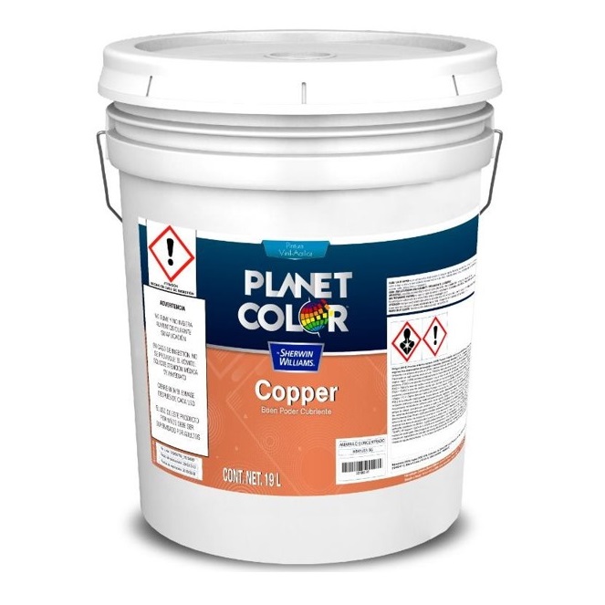 Pintura Sherwin Williams Copper Cubeta 19 Lt Color Blanco Semi-Mate PCCWJ0190