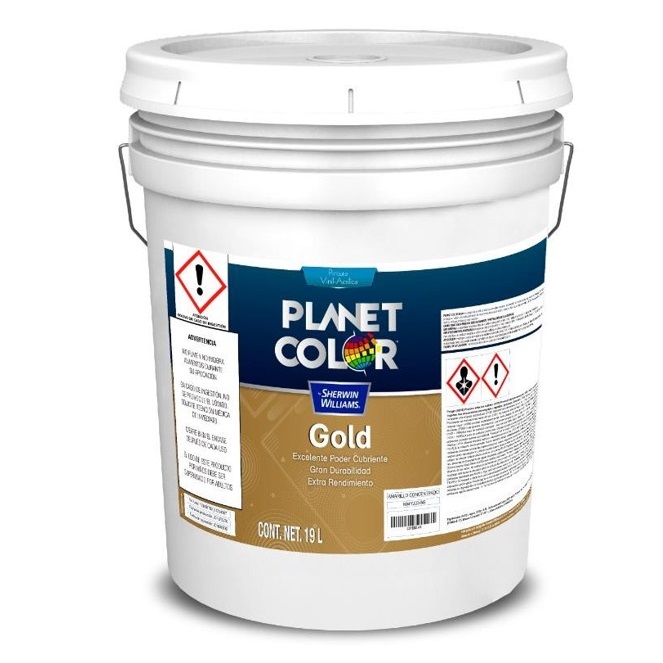 Pintura Sherwin Williams Gold Cubeta 19 Lt Color Blanco Mate PCGWJ0190
