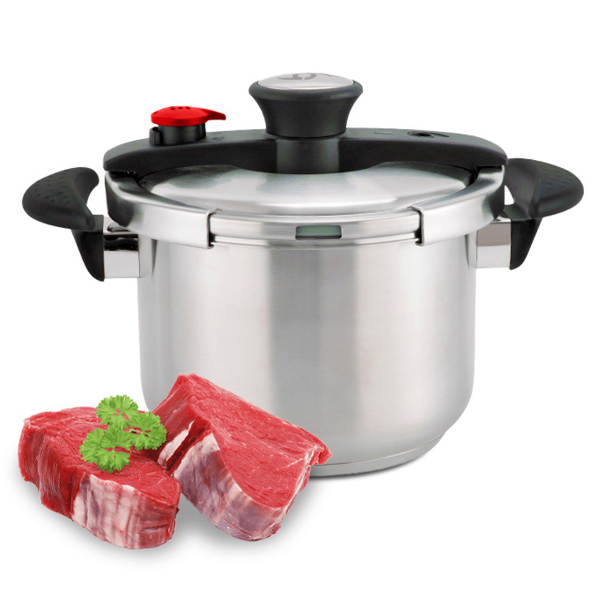 Olla de presión/expres 6 l en acero inoxidable 18/8