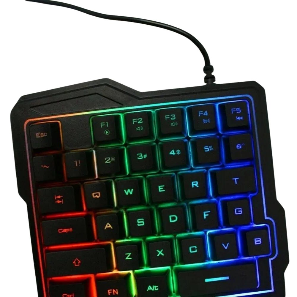 Teclado gamer Gadgets & Fun una mano RGB .