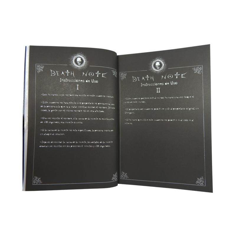Death Note Libreta Chica Cuaderno Light Kira Shinigami Ryuk Reglas en Español