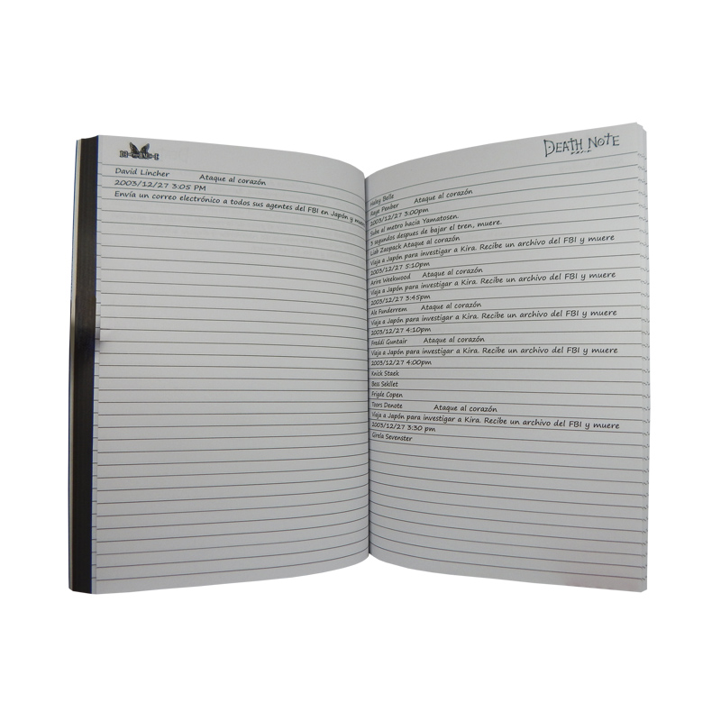Death Note Libreta Chica Cuaderno Light Kira Shinigami Ryuk Reglas en Español