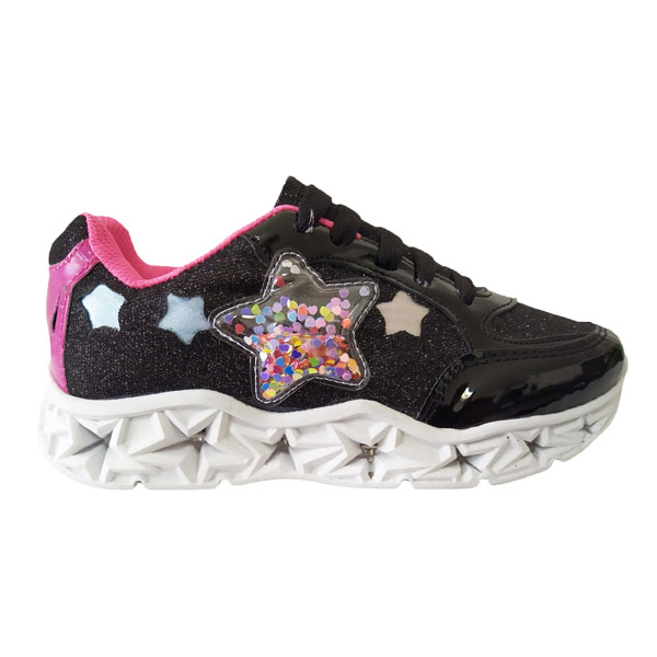 TENIS GLITTER CON LUZ LED PARA NIÑA MSHOES